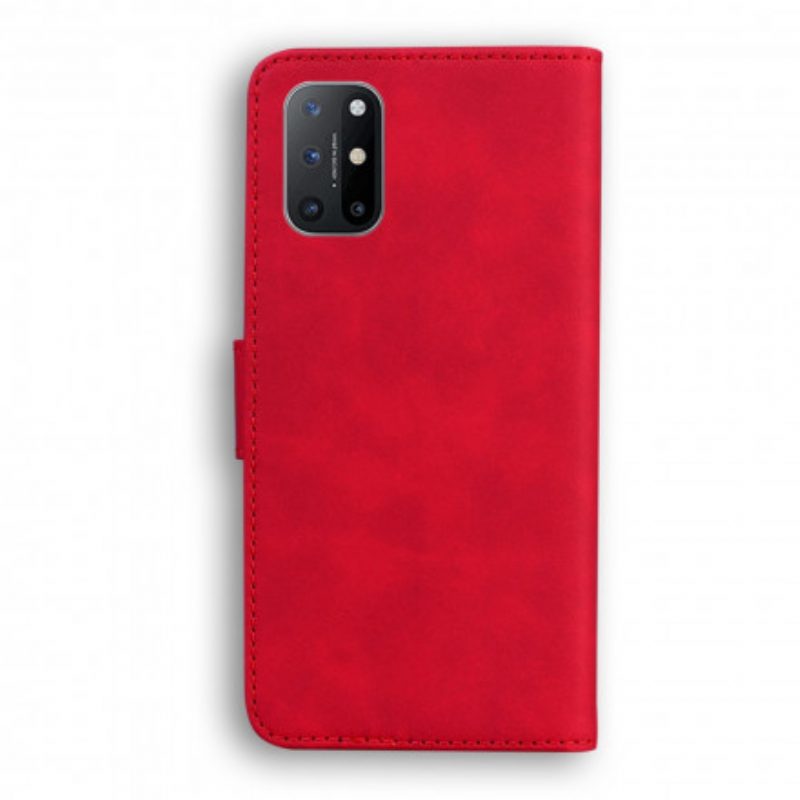 Leren Hoesje voor OnePlus 8T Monochroom Leereffect