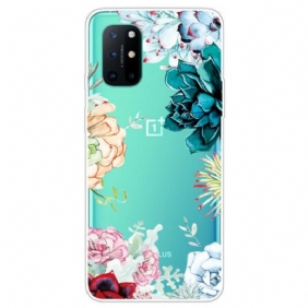 Telefoonhoesje voor OnePlus 8T Naadloze Aquarel Bloemen