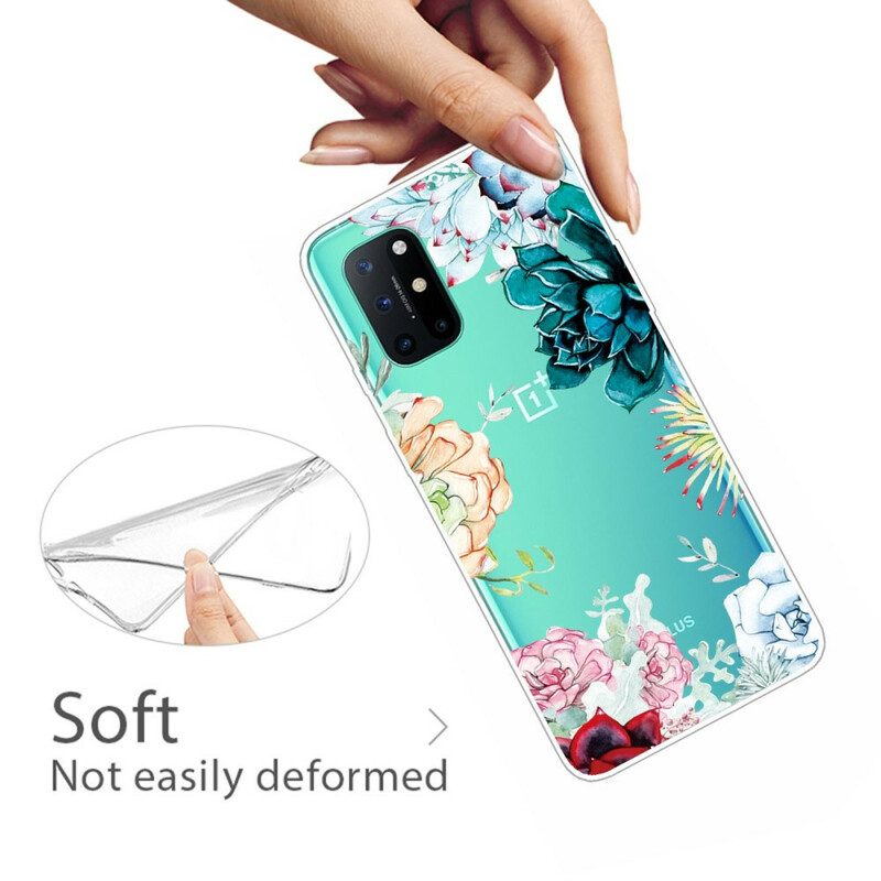 Telefoonhoesje voor OnePlus 8T Naadloze Aquarel Bloemen