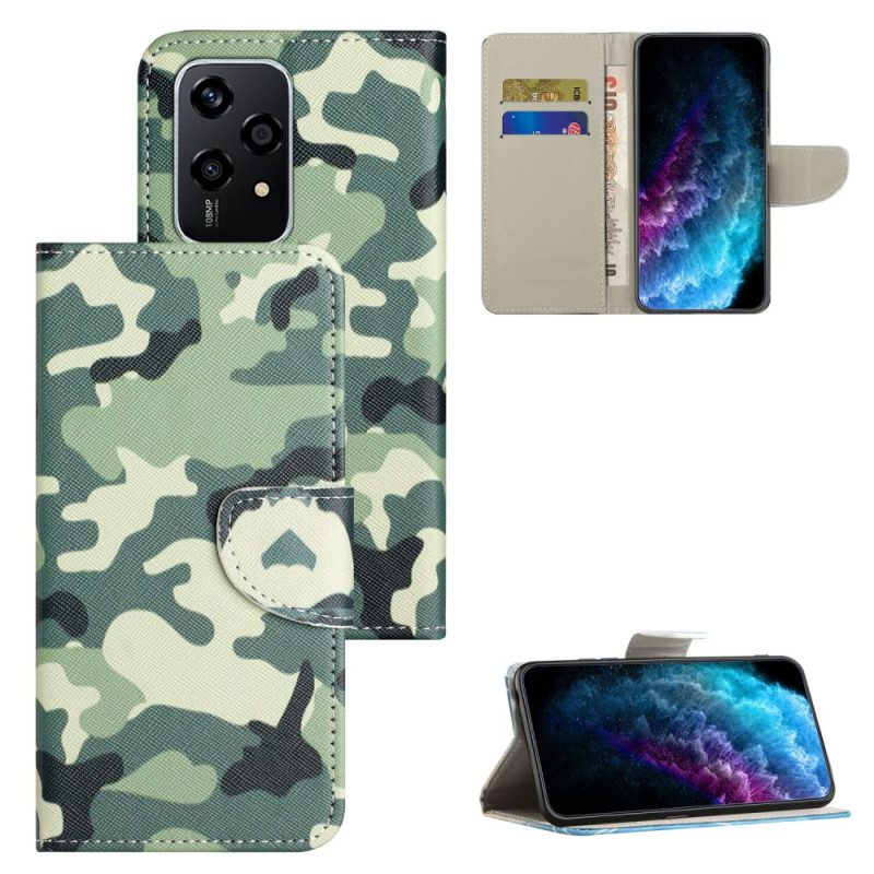 Flip Case Leren Honor 200 Lite Camouflage