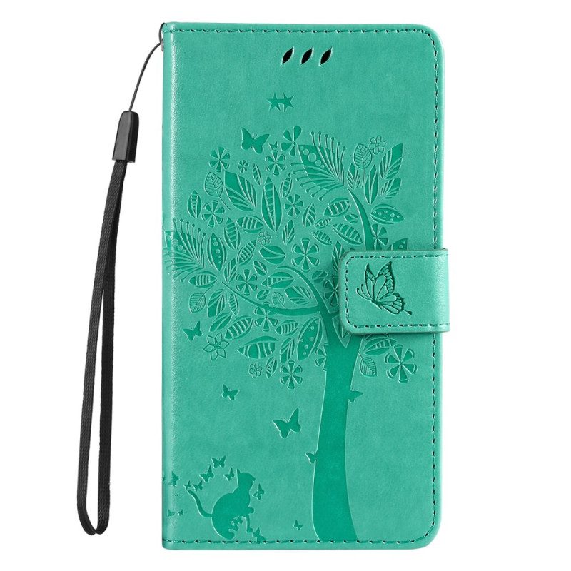 Folio-hoesje Honor 200 Lite Boom En Kat Met Riem