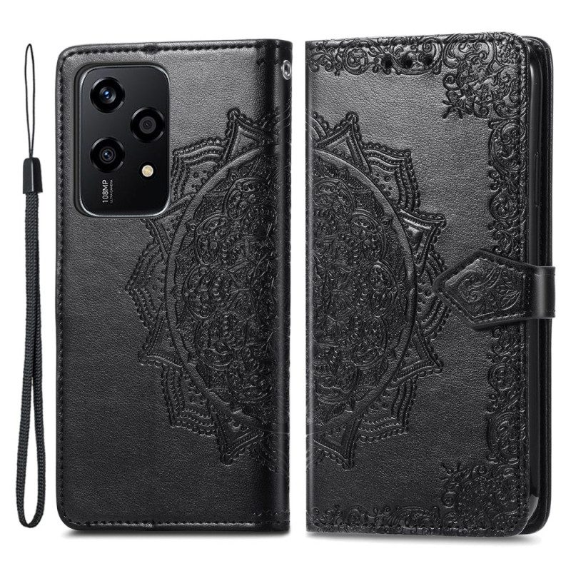 Folio-hoesje Honor 200 Lite Telefoonhoesje Barok Mandala Met Riempje