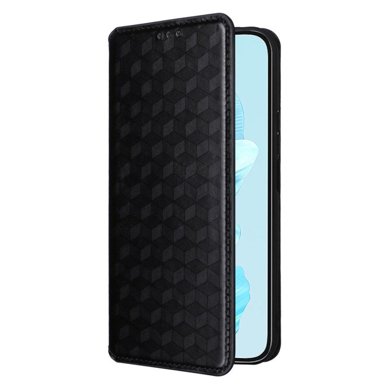 Leren Hoesje Honor 200 Lite Ruitpatroon Bescherming Hoesje