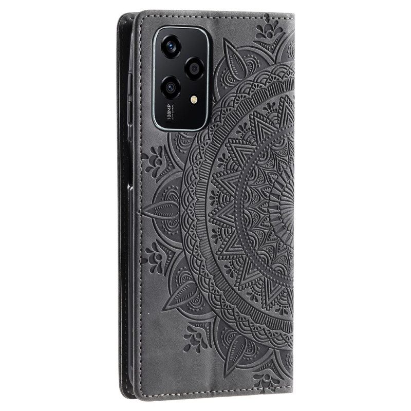 Leren Hoesje Voor Honor 200 Lite Mandala-patroon Met Suède-effect