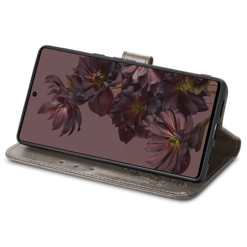 Flip Case voor Google Pixel 7 Pro Aziatische Bloemen