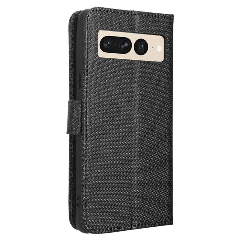 Flip Case voor Google Pixel 7 Pro Met Ketting Stijlvol Imitatieleer Met Bandjes