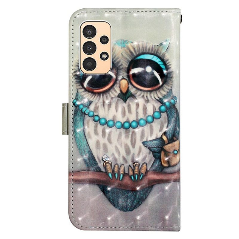 Folio-hoesje voor Samsung Galaxy A13 Met Ketting Bicolor Binfen-kleur