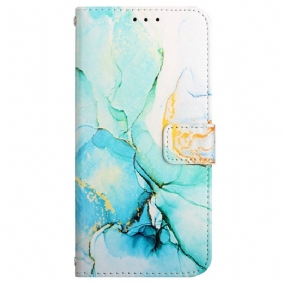 Folio-hoesje voor Samsung Galaxy A13 Met Ketting Imitatie Lakleer