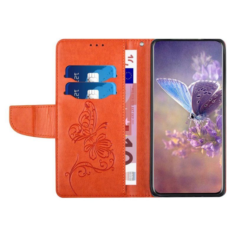 Folio-hoesje voor Samsung Galaxy A13 Met Ketting Patroon Met Bandjes