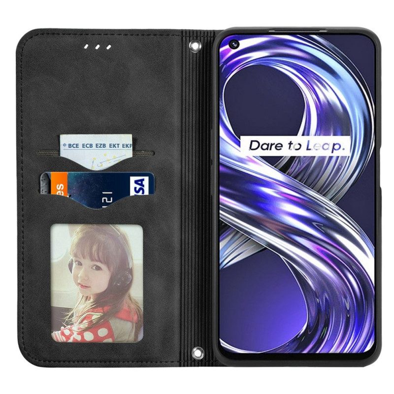 Bescherming Hoesje voor Realme 8i Folio-hoesje Skin-touch-ontwerp