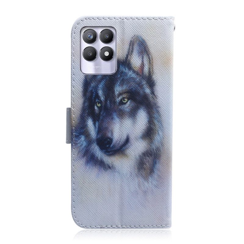 Flip Case voor Realme 8i Honden Uiterlijk