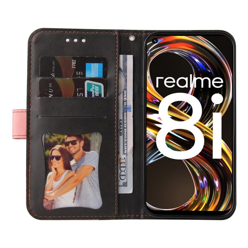 Flip Case voor Realme 8i Twee Toon