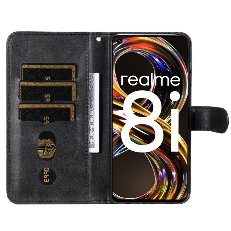 Folio-hoesje voor Realme 8i Vintage Portemonnee