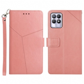 Leren Hoesje voor Realme 8i Stijl Leer Geo Y Design