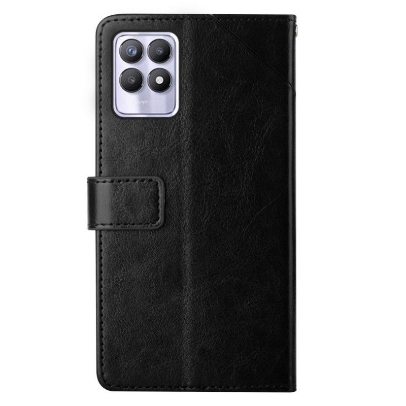 Leren Hoesje voor Realme 8i Stijl Leer Geo Y Design