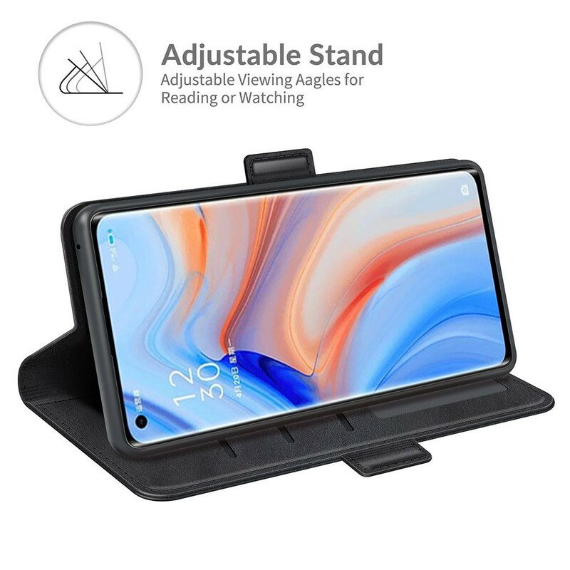 Folio-hoesje voor Oppo Find X3 Neo Flip Case Klassieke Dubbele Klep