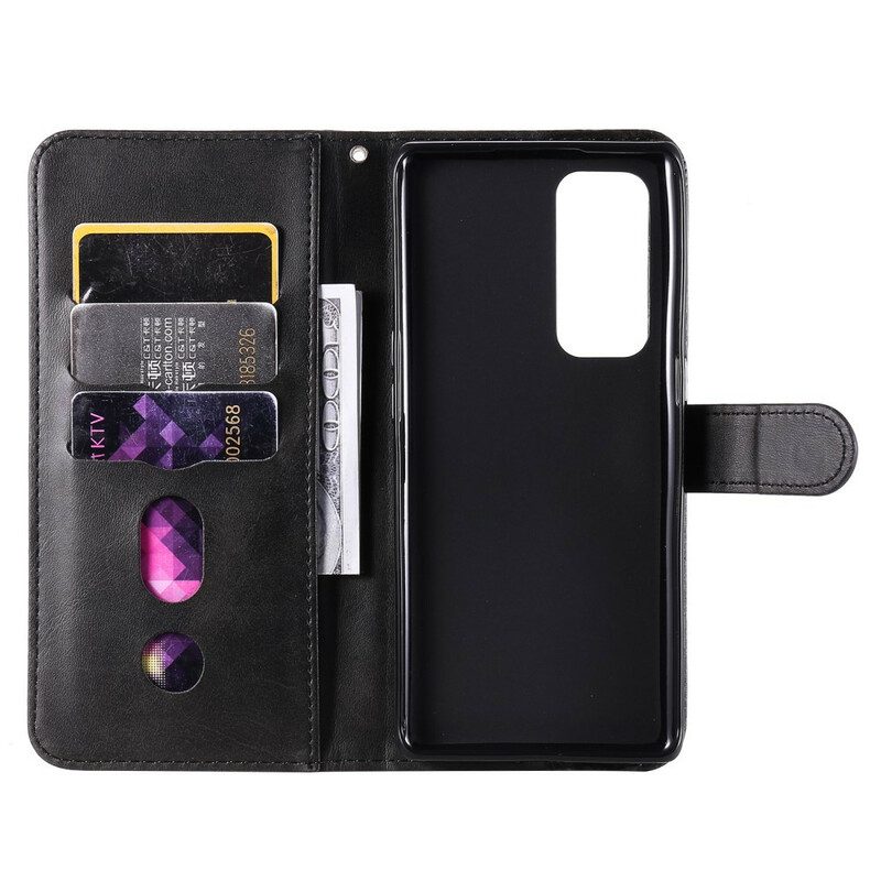 Folio-hoesje voor Oppo Find X3 Neo Vintage Portemonnee