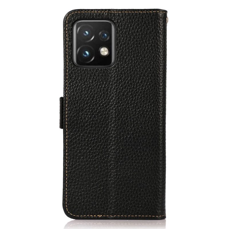 Folio-hoesje voor Motorola Edge 40 Pro Lychee Leer Khazneh Rfid