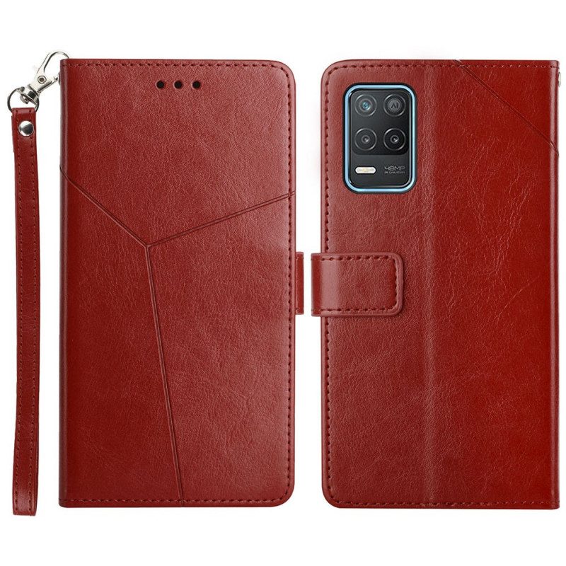 Flip Case voor Realme 8 5G Stijl Leer Geo Y Design