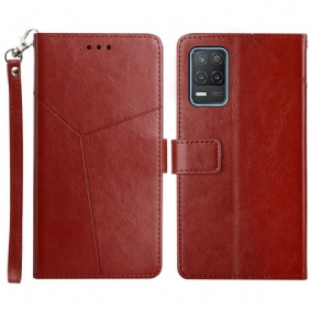 Flip Case voor Realme 8 5G Stijl Leer Geo Y Design