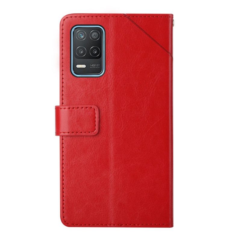 Flip Case voor Realme 8 5G Stijl Leer Geo Y Design