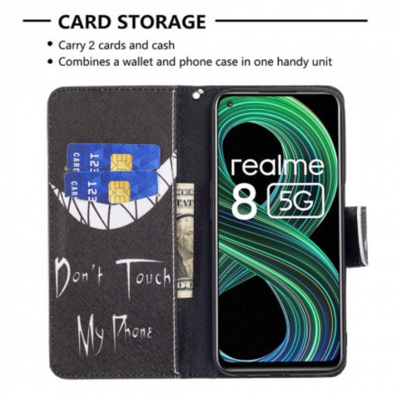 Leren Hoesje voor Realme 8 5G Duivels Telefoon