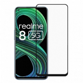 Realme 8 5G Zwarte Rand Gehard Glazen Schermbeschermer