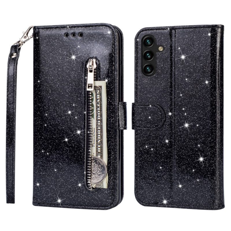 Folio-hoesje voor Samsung Galaxy A34 5G Glitter Portemonnee