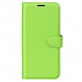 Folio-hoesje voor Samsung Galaxy A34 5G Klassiek Litchi-leereffect