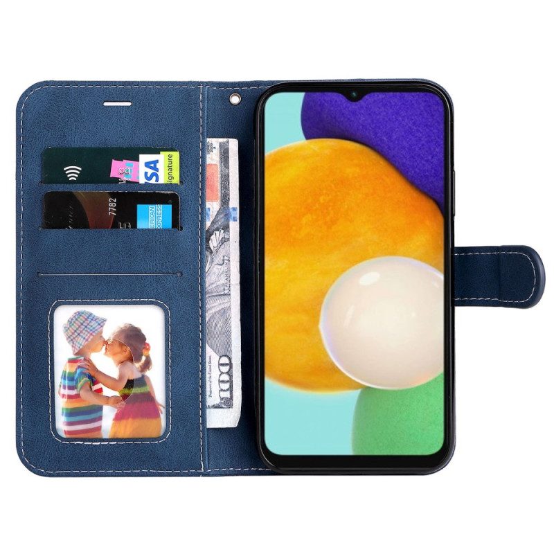 Folio-hoesje voor Samsung Galaxy A34 5G Met Ketting Driekleurige Riem