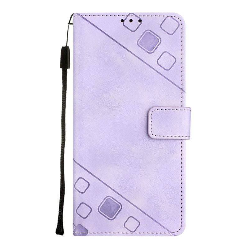 Folio-hoesje voor Samsung Galaxy A34 5G Met Ketting Patroon 70 Strappy