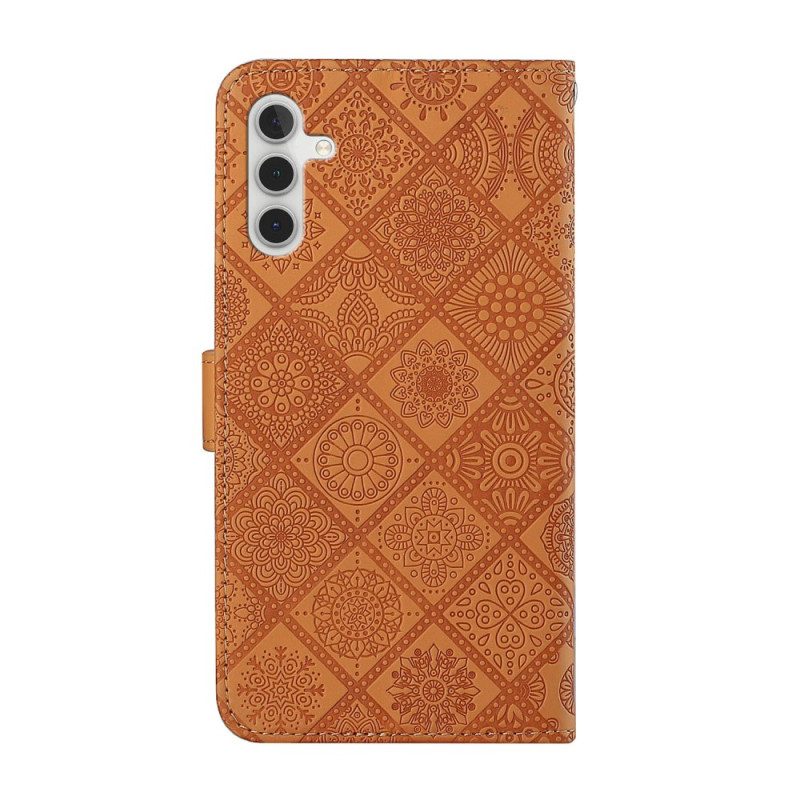 Folio-hoesje voor Samsung Galaxy A34 5G Tapijt Patroon