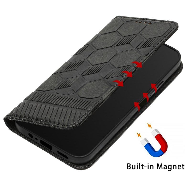 Folio-hoesje voor Samsung Galaxy A34 5G Voetbal Bal Patroon