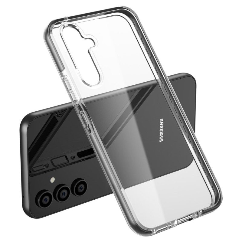 Hoesje voor Samsung Galaxy A34 5G Transparant Gekleurde Randen