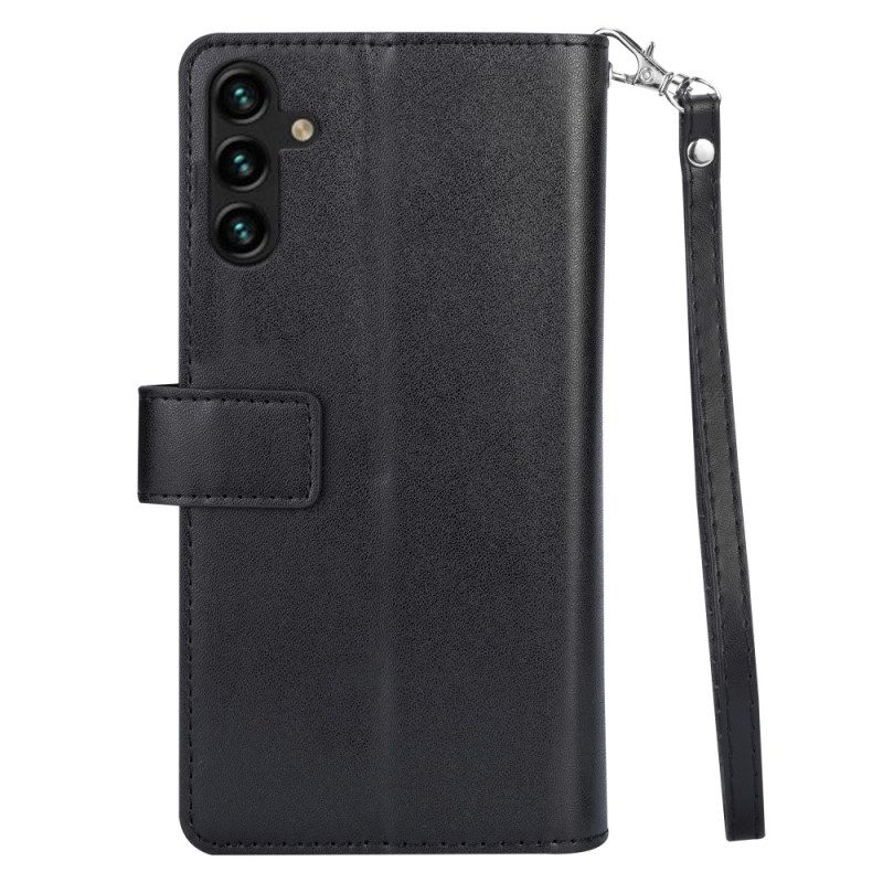 Leren Hoesje voor Samsung Galaxy A34 5G Met Ketting Lanyard Portemonnee