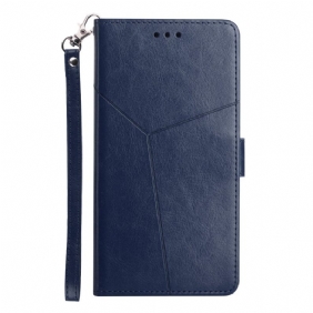 Leren Hoesje voor Samsung Galaxy A34 5G Met Ketting Y Strappy-ontwerp