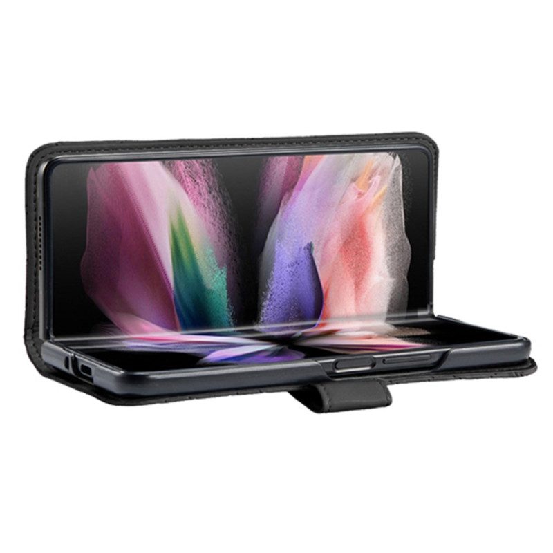 Folio-hoesje Samsung Galaxy Z Fold 5 Telefoonhoesje Klassiek Gewatteerd