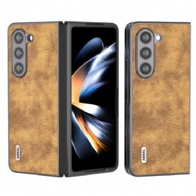 Hoesje Voor Samsung Galaxy Z Fold 5 Litchi Kunstleer Abeel