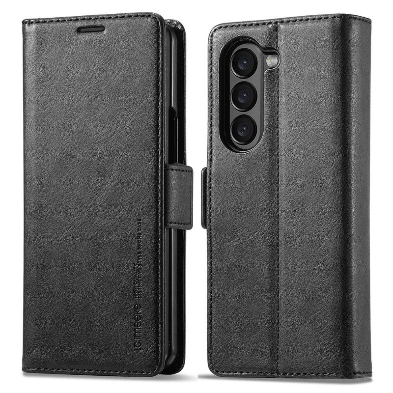 Leren Hoesje Samsung Galaxy Z Fold 5 Rfid Leer Stijl Lc.imeeke