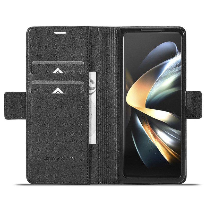 Leren Hoesje Samsung Galaxy Z Fold 5 Rfid Leer Stijl Lc.imeeke