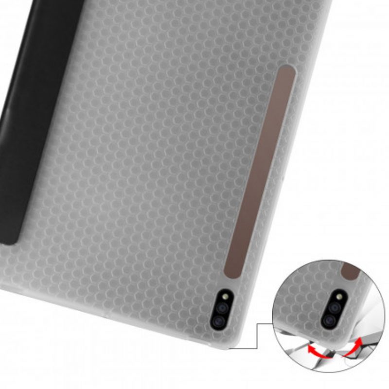 Bescherming Hoesje voor Samsung Galaxy Tab S8 Plus / Tab S7 Plus Siliconen En Kunstleer