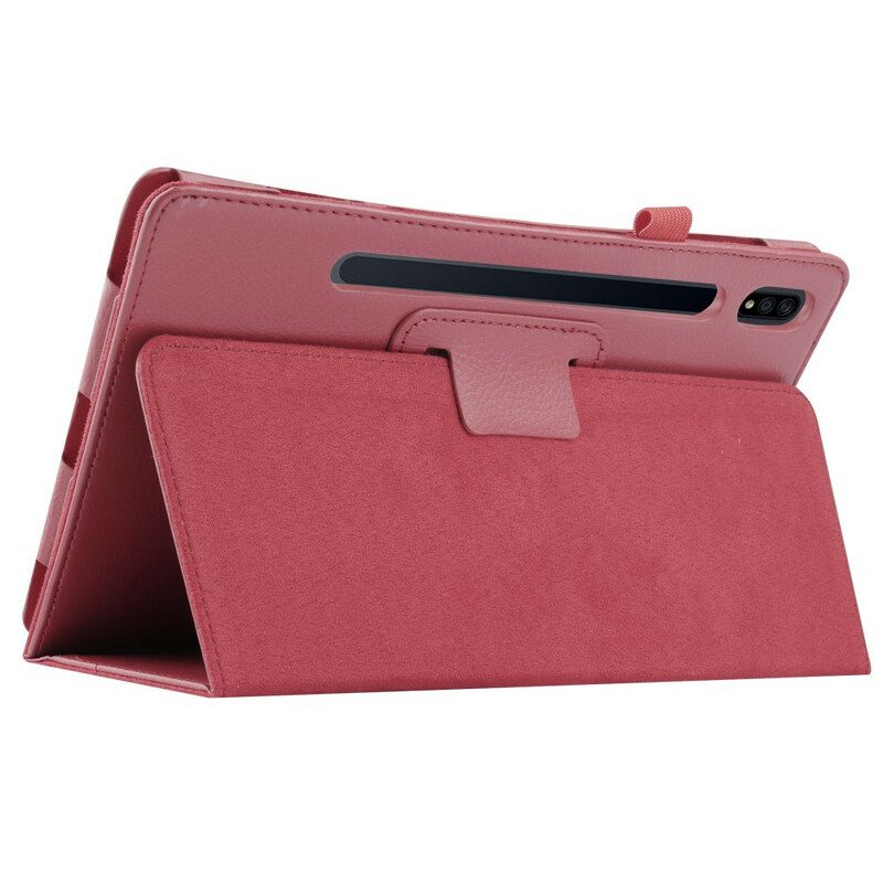 Case voor Samsung Galaxy Tab S8 Plus / Tab S7 Plus Lychee Kunstleer