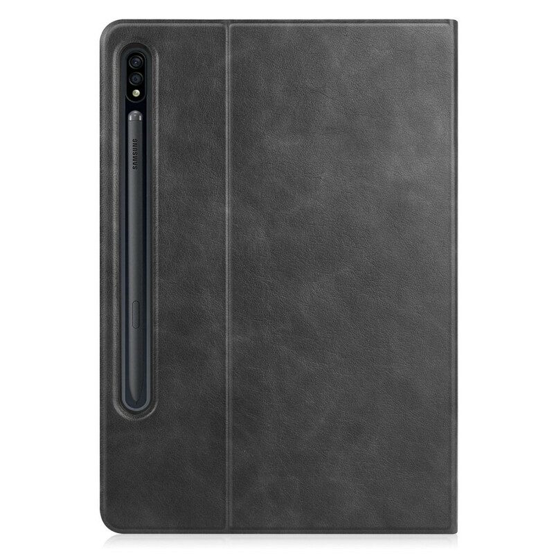 Cover voor Samsung Galaxy Tab S8 Plus / Tab S7 Plus Klassiek Kunstleer