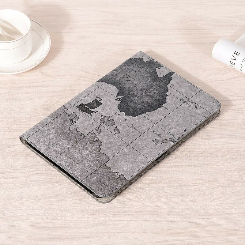 Cover voor Samsung Galaxy Tab S8 Plus / Tab S7 Plus Wereldkaart