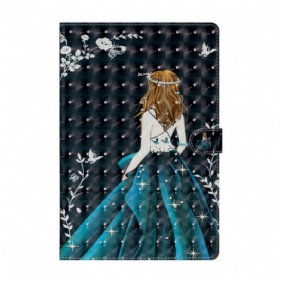 Folio-hoesje voor Samsung Galaxy Tab S8 Plus / Tab S7 Plus Jonge Dame