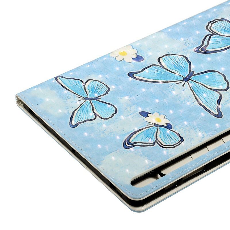 Leren Hoesje voor Samsung Galaxy Tab S8 Plus / Tab S7 Plus Vlinder Fee