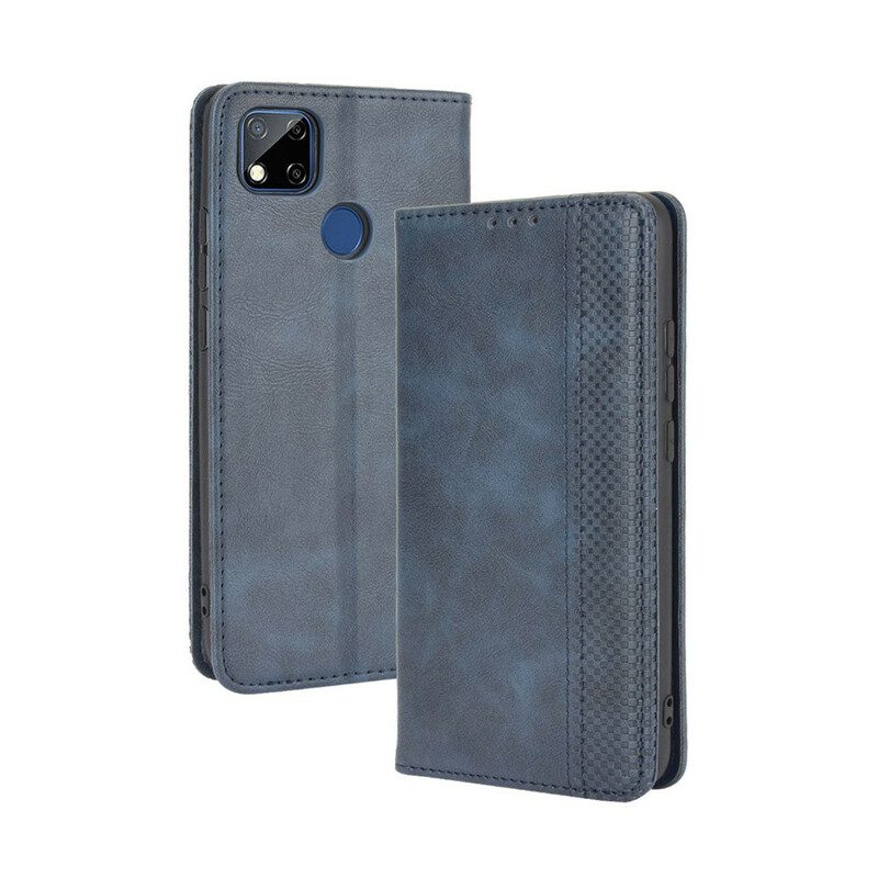 Bescherming Hoesje voor Xiaomi Redmi 9C Folio-hoesje Gestileerd Vintage Leereffect