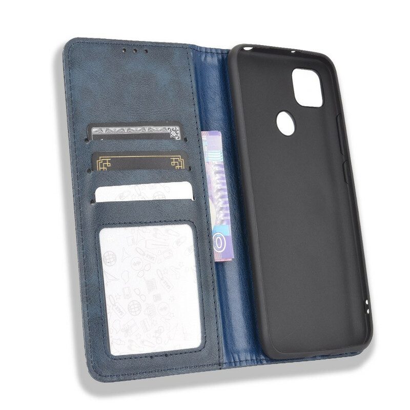 Bescherming Hoesje voor Xiaomi Redmi 9C Folio-hoesje Gestileerd Vintage Leereffect