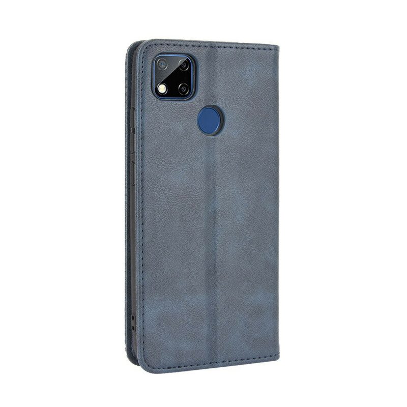 Bescherming Hoesje voor Xiaomi Redmi 9C Folio-hoesje Gestileerd Vintage Leereffect