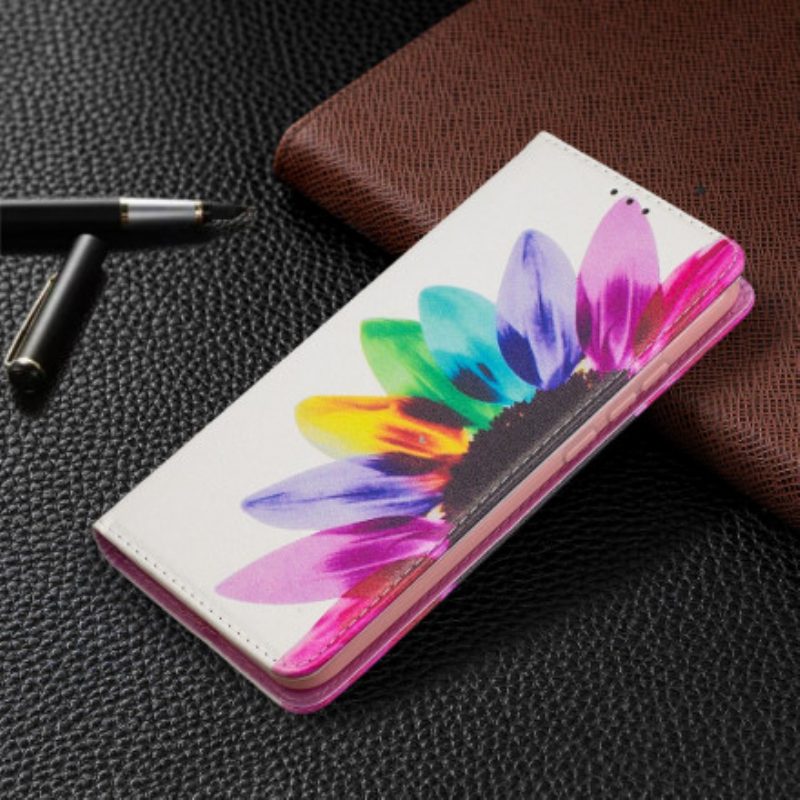 Bescherming Hoesje voor Xiaomi Redmi 9C Folio-hoesje Waterverf Bloem